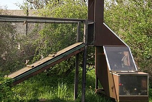 The catching box of the Helgoland trap The catching box of the Helgoland trap